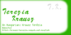 terezia krausz business card
