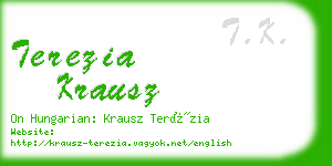 terezia krausz business card